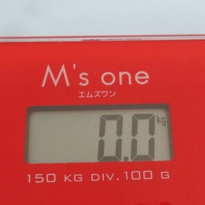 150㎏まで★M's One 体重計 レッド Health Meter エムズワン 電池付き 動作品 94090★！！の画像2