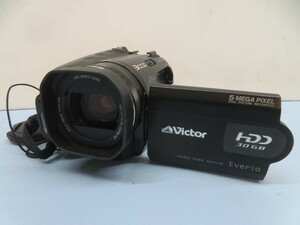 ■Victor GZ-MG505-B ハードディスクムービー Everio ブラック ビクター エブリオ ビデオカメラ バッテリー付き ジャンク 94128■！！