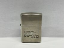 E236-T124467-1 ▲ ZIPPO ジッポー Ⅸ 英文テキスト オイルライター 喫煙具 喫煙グッズ 火花あり_画像2