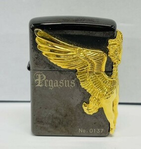 D204-I51-502 ▲ ZIPPO ジッポー Pegasus ペガサス No.0137 オイルライター 喫煙具 喫煙グッズ 火花あり