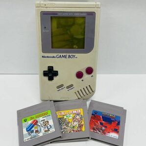 D256-D1-833 任天堂 Nintendo GAME BOY ゲームボーイ DMG-01 ゲーム機 本体 ソフト3点付きの画像1