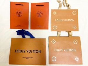 美品【5点セット】正規品　HERMES LOUIS VUITTON エルメス ルイヴィトン ブランド ショップ袋 紙袋 ショッパー 