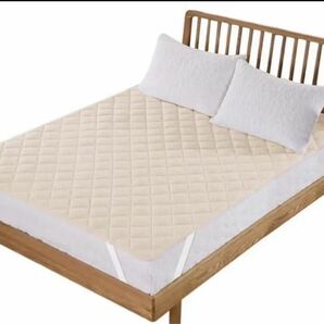ベッドパッド 敷きパッド吸汗速乾シングル100X200cmベージュ