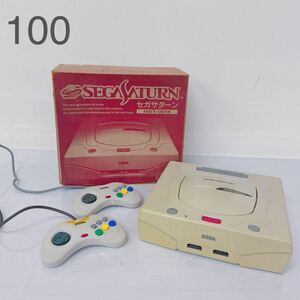 4A074 SEGA セガ SEGASATURN セガサターン ゲーム機 HST-0014 本体 コントローラー セット 元箱付