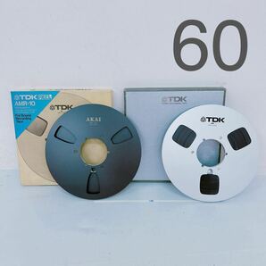 4A095 TDK オープンリール メタルテープ メタルリール AMR-10 REEL 2個セット 元箱付の画像1