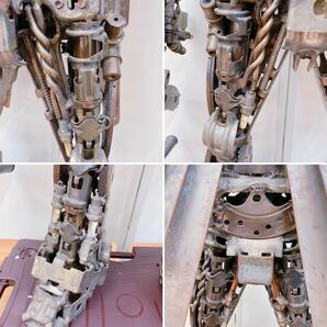 4Ｅ021 ガンダム風ロボット 廃材アート メタルアート バイクパーツ 鉄材 の画像4