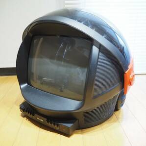 動確済 フィリップス カラーテレビ ディスカバラー 14S11B 本体のみ PHILIPS DISCOVERER ヘルメット型 スペースエイジ オレンジの画像1