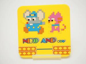 未使用品 NIKO AND ... PACMAN MAPPY ラバー コースター ゴム ニコアンド マックマン マッピー レトロゲー ナムコ レトロゲーム ドット絵