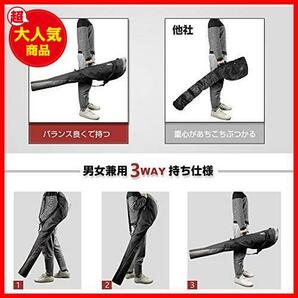 ★ブラック＋グレー★ OUTDOORMASTER ゴルフ クラブケース 防水加工 ゴルフバッグ 10〜12本以上 大容量 練習用 ファスナーポケット付き 軽の画像6