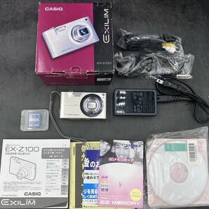 美品 動作品 LUMIX EXILIM /DMC-TZ3-S /EX-Z100 液晶デジタルカメラ コンパクトデジタルカメラ 2セットまとめて 説明書 箱付きの画像3