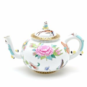 Art hand Auction Herend Teapot SP225 Special Piece Mandarin Handmade Hand Painted Signed by Master Painter Openwork Engraving New Herend, Western tableware, tea utensils, pot