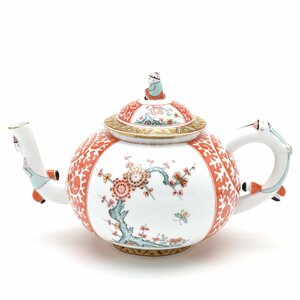 Art hand Auction Herend Teekanne im Kakiemon-Stil, Mandarinen-Dekor, handgefertigt, handbemalt, signiert vom Malermeister Openwork New Herend, Westliches Geschirr, Teeutensilien, Topf