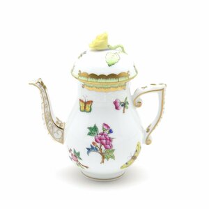 Art hand Auction Herend Coffee Pot (Mini) Victoria Bouquet Decoration Variations Rose Decoration Handmade Hand Painted Porcelain Western Tableware Hungary New Herend, Western tableware, tea utensils, pot