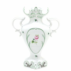 Art hand Auction Herend Vienna Rose Vase (06532) Jarrón decorativo de porcelana pintado a mano con base elegante, jarrón decorativo con arreglo floral, fabricado en Hungría Nuevo Herend, muebles, interior, Accesorios de interior, florero