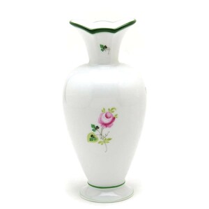 Art hand Auction Herend Vienna Rose Vase (07053) Vase décoratif en porcelaine peint à la main Ornement de vase à fleurs Fabriqué en Hongrie Nouveau Herend, meubles, intérieur, accessoires d'intérieur, vase