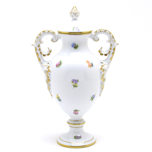 Art hand Auction Herend Millefleur 1, 000 Flowers Vase (06492) Decorative Jar with Lid Fancy Base Hand Painted Porcelain Flower Arrangement Ornament Made in Hungary New Herend, furniture, interior, interior accessories, vase