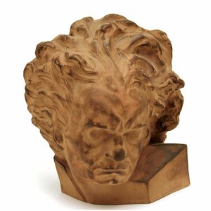 Art hand Auction Sevres Beethoven Busto Gres antiguo 1968 Reproducción Muñeca hecha a mano Adorno Decoración Hecho en Francia Nuevo Sevres, Accesorios de interior, ornamento, estilo occidental