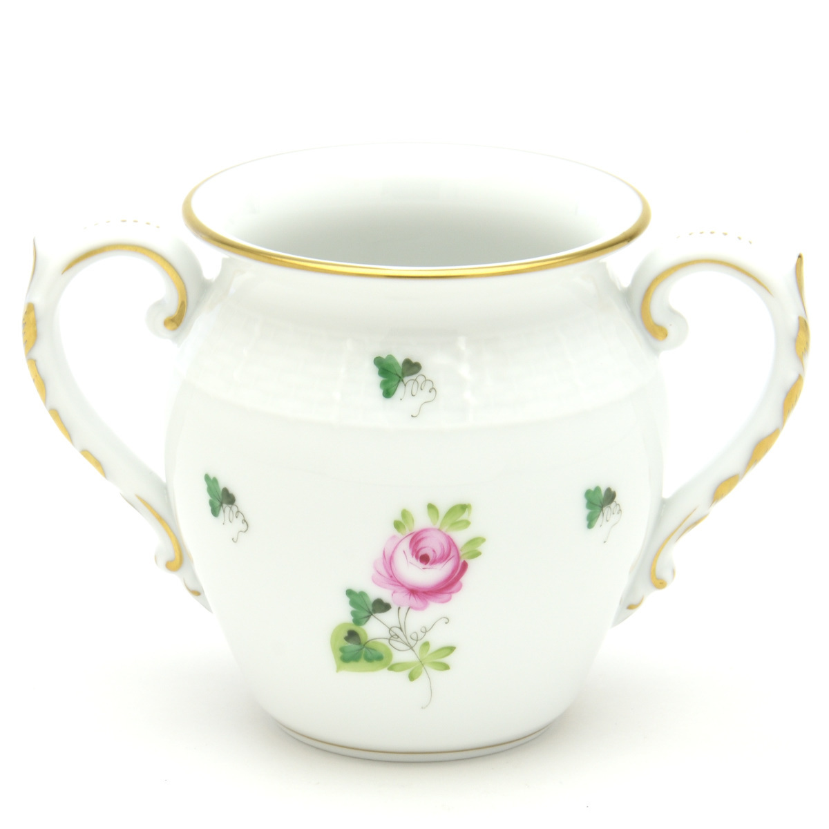 Herend Vienna Rose/Taza simple (con ambas manos) Vajilla occidental pintada a mano Café/Té/Taza de leche Vajilla Hecha en Hungría Nuevo Herend, utensilios de té, Taza, Hecho de cerámica