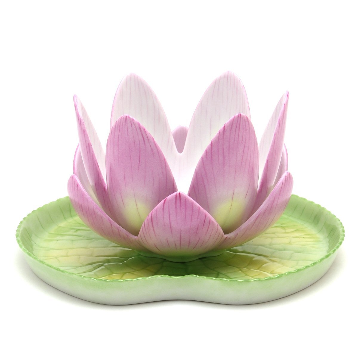 Herend Ornement Bol à fleurs de lotus (profond) (peu profond) Plateau à feuilles de lotus Ornement en porcelaine fait à la main Ensemble de 3 pièces fabriqué en Hongrie Tout neuf Herend, accessoires d'intérieur, ornement, autres