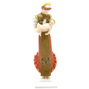 ヘレンド 人形置物 農民姿のマドンナ ハンドメイド 手描き フィギュリン 磁器製 飾り物 ハンガリー製 新品 Herend