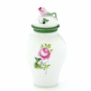 Art hand Auction Herend Vase (Mini) Vienna Rose Decorative Vase with Lid Rose Decoration Handmade Hand Painted Vase Flower Arrangement Ornament Made in Hungary New Herend, furniture, interior, interior accessories, vase