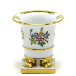 Art hand Auction Herend Vase (Mini) Victoria Bouquet Decoration Variation (1) Mini Empeel Base (4 Legs) Porcelain Vase Flower Arrangement Made in Hungary New Herend, furniture, interior, interior accessories, vase