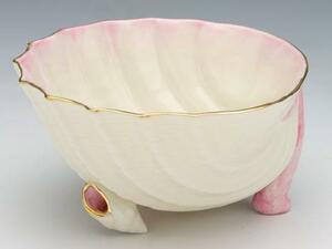 Art hand Auction [벨리크] 그릇 넵튠 핑크 수제 조개 모양 설탕 그릇 작은 그릇 무료 선물 포장 MADE IN IRELAND Parian China, 식기, 서양식기, 다른 사람
