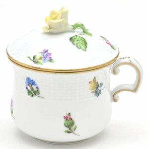 Art hand Auction Herend Millefleur 1, 000 Blumen Creme Tasse mit Deckel Rosendekoration Kaffeetasse Handgefertigtes handbemaltes westliches Geschirr Hergestellt in Ungarn Neu Herend, Westliches Geschirr, Teeutensilien, Andere