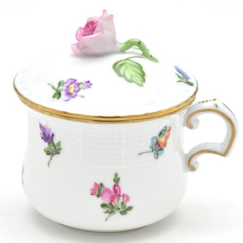 Herend Millefleur 1, 000 Flowers Cream Cup with Lid Rose Decoration Coffee Cup Handmade Hand Painted Western Tableware Made in Hungary New Herend, Western tableware, tea utensils, others