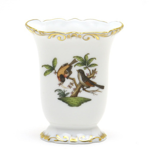 Art hand Auction Herend Vase Vase à fleurs Vase décoratif Rothschild Oiseau peint à la main Ornement en porcelaine fabriqué en Hongrie Nouveau, meubles, intérieur, accessoires d'intérieur, vase