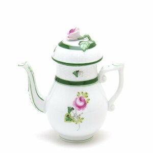 Art hand Auction Herend Coffee Pot (Mini) Vienna Rose Rose Decoration Handmade Hand Painted Porcelain Western Tableware Tableware Made in Hungary New Herend, Western tableware, tea utensils, pot