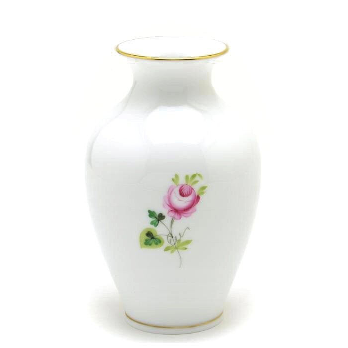 Herend Vienna Rose Simple Vase (07003) Jarrón decorativo de porcelana pintado a mano, jarrón con arreglo floral, adorno base hecho en Hungría Nuevo Herend, muebles, interior, Accesorios de interior, florero