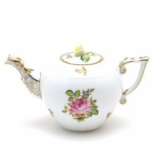 Art hand Auction Herend Teapot (Mini) Small Rose Bouquet (Pink) Rose Decoration Handmade Hand Painted Western Tableware Tableware Made in Hungary Brand New Herend, Western tableware, tea utensils, pot