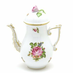 Art hand Auction ヘレンド コーヒーポット(S) 小さな薔薇の花束(ピンク) 薔薇飾り ハンドメイド 手描き 洋食器 テーブルウェア ハンガリー製 新品 Herend, 洋食器, 茶器, ポット