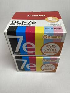 ★新品未開封★ キヤノン CANON インクカートリッジ BCI-7e 6色マルチパック 2個セット 期限切れ 