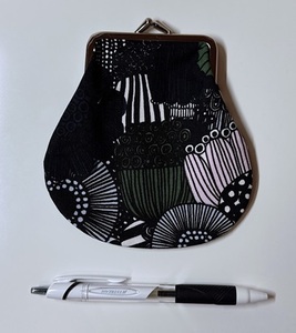 ◆ Marimekko/Marimekko/Round Gamaguchi Pouch/Lintukotonen/Flower Pattern/неиспользованная красота