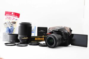 美品 Nikon ニコン D5600 ダブルズームレンズセット SD(32GB)カード、おまけ付 1ヶ月保証付