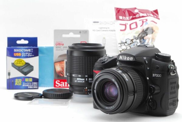 極上美品 Nikon ニコン D7000 ダブルズームレンズセット SD(32)GBカード、おまけ付 1ヶ月保証付