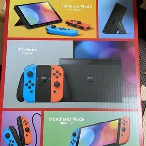 新品 未使用品 Nintendo Switch ニンテンドースイッチ本体 有機ELモデル ネオンブルー ネオンレッドの画像2