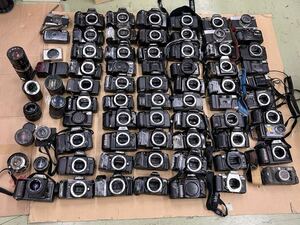 ☆ジャンク　カメラ レンズ　74点まとめ　パーツ取り　現状品 CANON Nikon MINOLTA PENTAX キャノン　ニコン　ミノルタ　ペンタックス　