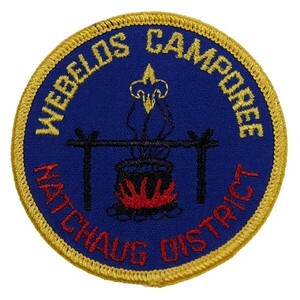 LJ01 WEBELOS CAMPOREE NATCHAUG DISTRICT カブスカウト 丸形 ワッペン パッチ ロゴ エンブレム アメリカ 米国 USA 輸入雑貨