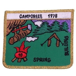 ZG57 70s CAMPOREE SPRING BUILDING ビンテージ ワッペン パッチ ロゴ エンブレム アメリカ 米国 USA 輸入雑貨