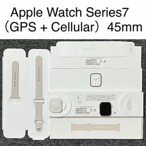 Apple Watch Series7 Cellular モデル 45mm スターライト アルミニウム 本体 MKJQ3J/A