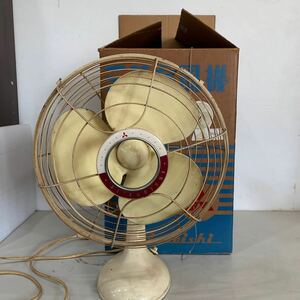 QW3733 昭和レトロ Mitsubishi 三菱 A.C ELECTRIC FAN 30cmホームファン 扇風機 アンティーク　ジャンク　現状品　0422