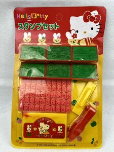  Showa Retro Sanrio Hello Kitty - stamp set that time thing new goods unopened dead stock cheap sweets dagashi shop retro pop fancy 