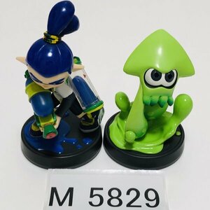 M5829 ●中古 即決●amiibo ボーイ ブルー + イカ グリーン（アミーボ スプラトゥーン)●Splatoon / Inkling Boy / Inkling Squid