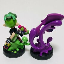 M5864 ●中古 美品 即決●amiibo ボーイ ネオングリーン + イカ ネオンパープル (アミーボ スプラトゥーン)●Splatoon_画像7