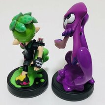 M5864 ●中古 美品 即決●amiibo ボーイ ネオングリーン + イカ ネオンパープル (アミーボ スプラトゥーン)●Splatoon_画像6