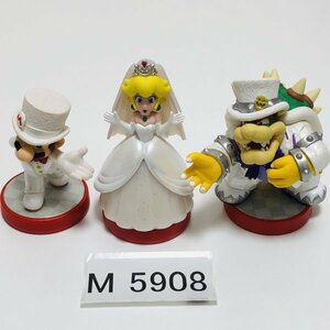 M5908 ●中古 即決●amiibo マリオ + ピーチ + クッパ ウェディングスタイル セット ●アミーボ スーパー マリオオデッセイ●