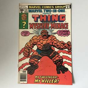THE THING【MYSTERY MENACE】MARVEL TWO-IN-ONE マーベル コミックス 1977年 英語版 #31の画像1